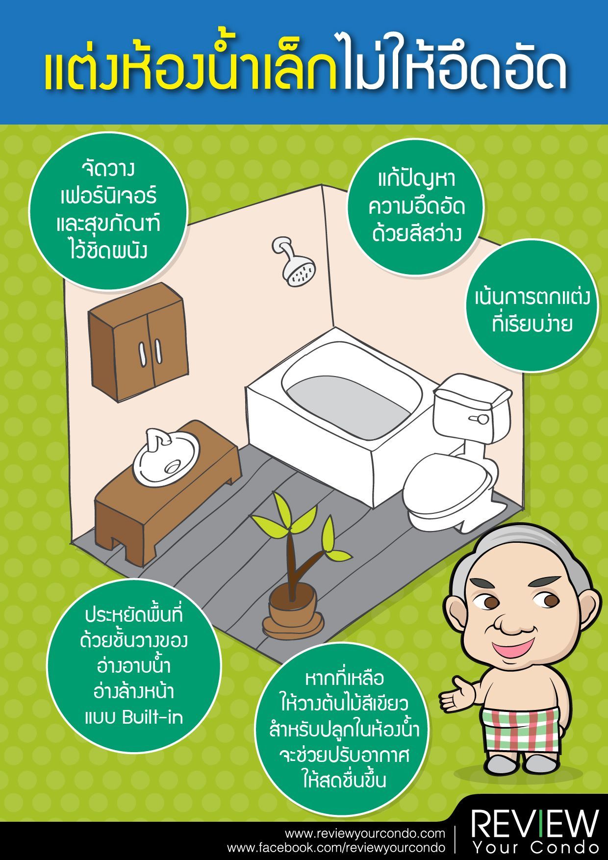 แต่งห้องน้ำเล็กไม่ให้อึดอัด