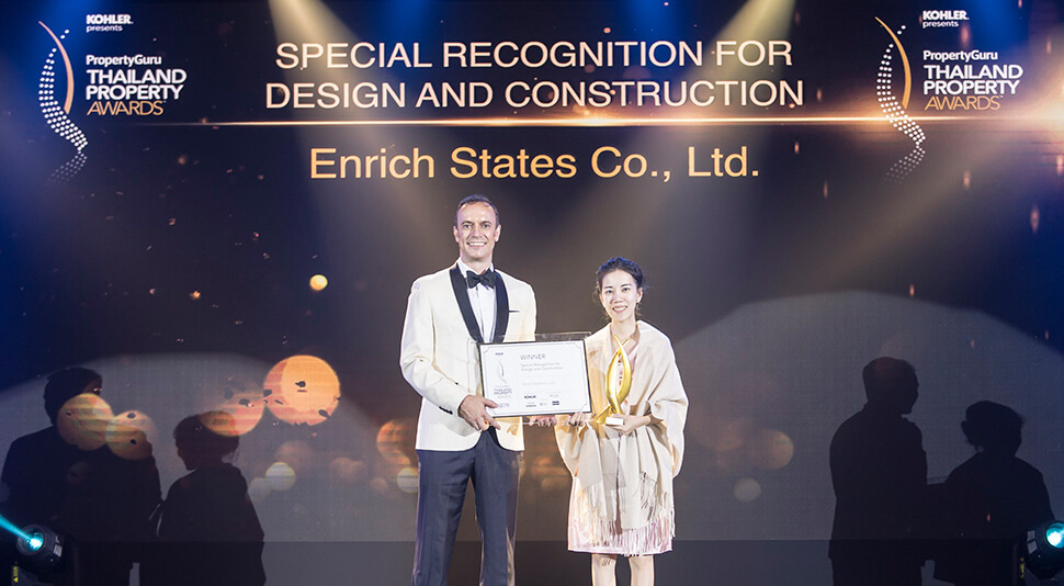 Enrich กับความสำเร็จที่เกิดจากความเข้าใจการอยู่อาศัยอย่างแท้จริง คว้ารางวัล Special Recognition for Design & Construction จากงาน Thailand Property Award 2018