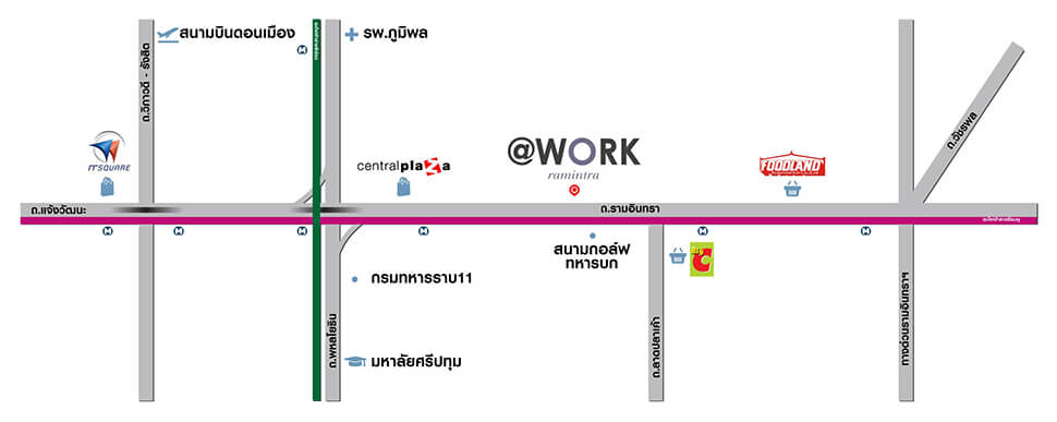 Review โฮมออฟฟิศย่านรามอินทรา เกษตรนวมินทร์ Nirvana @work เนอวานา แอทเวิร์ค Map 2